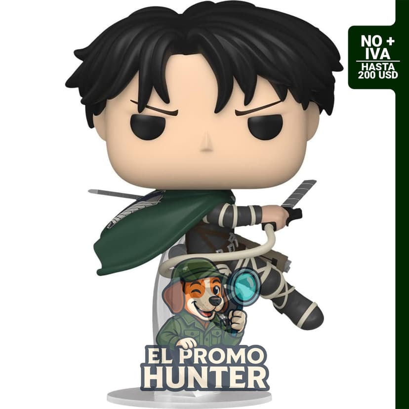 Funko - Figura de vinilo Pop! del capitán Levi Ackerman de Ataque de los Titanes.