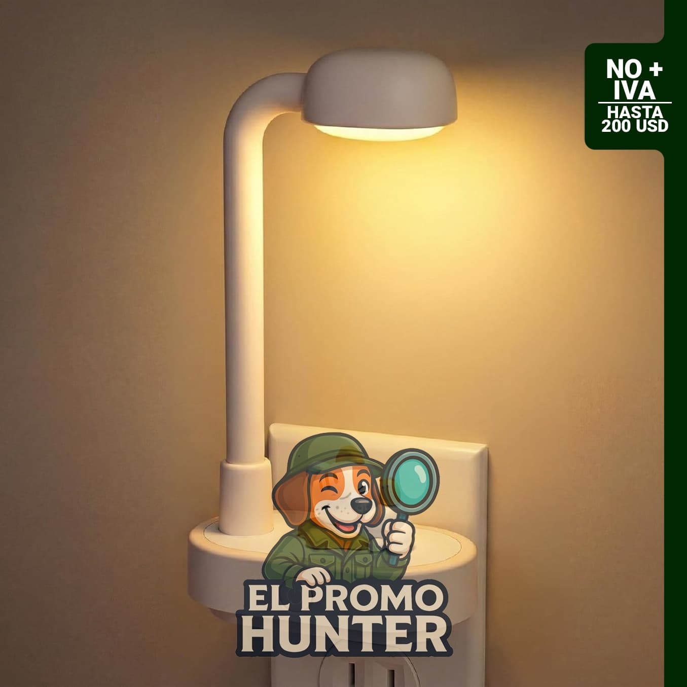 Luz nocturna decorativa enchufable de gato con brillo regulable en 3 colores.