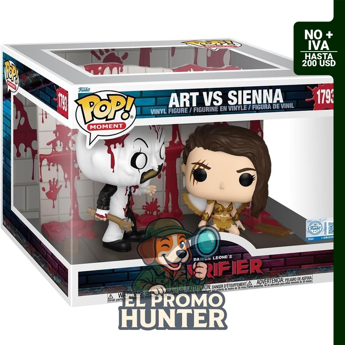 Funko Pop! Moments: Terrifier 2 - Art vs Sienna, figura coleccionable.