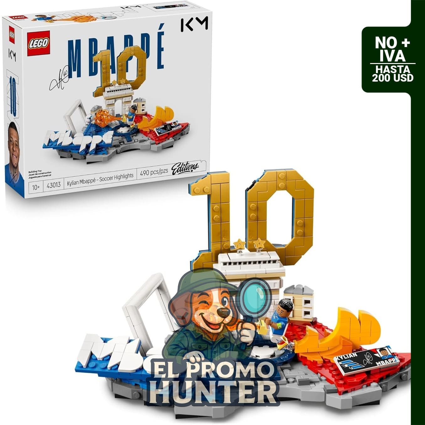 LEGO Editions Kylian Mbappé - Juego de construcción para niños a partir de 10 años, incluye placa decorativa.