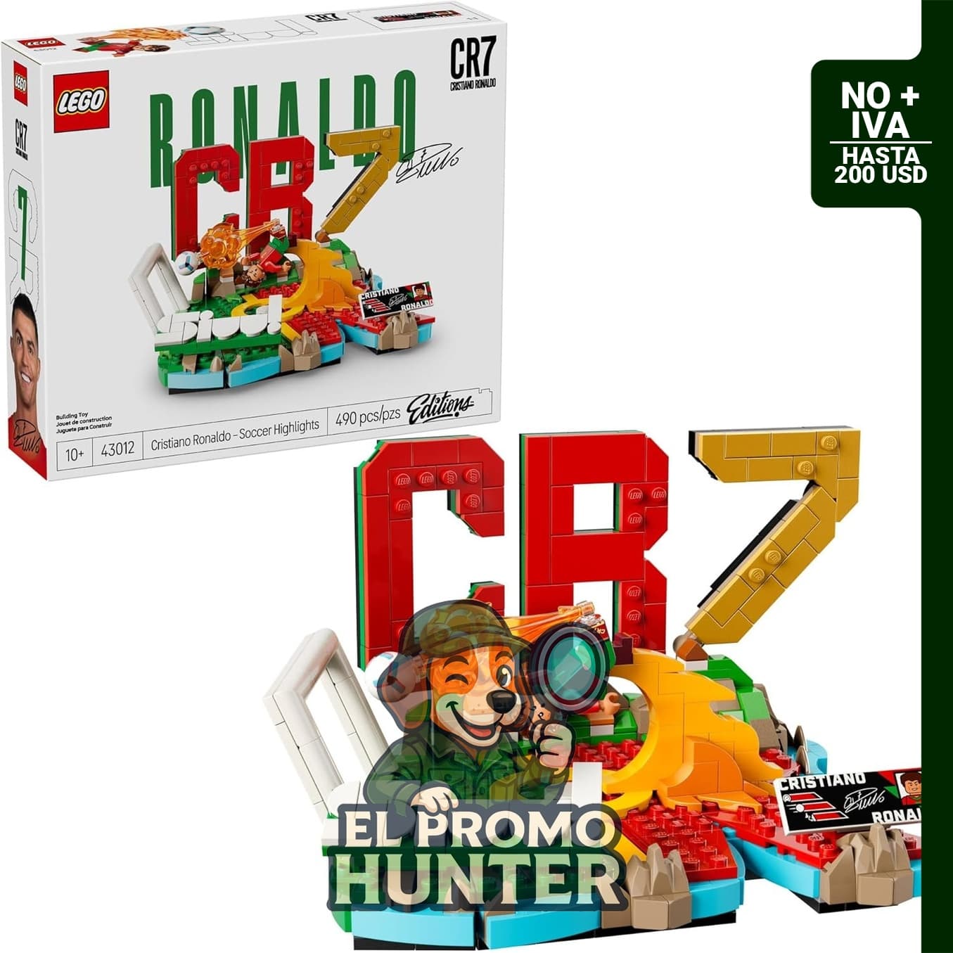 LEGO Editions Cristiano Ronaldo, juego de construcción para niños a partir de 10 años, incluye placa decorativa.