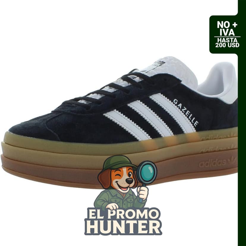 Adidas Gazelle Bold W para mujer, zapato deportivo con diseño clásico.