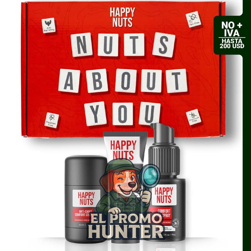 HAPPY NUTS Nuts About You Caja de regalo para hombres – Set de cuidado personal.