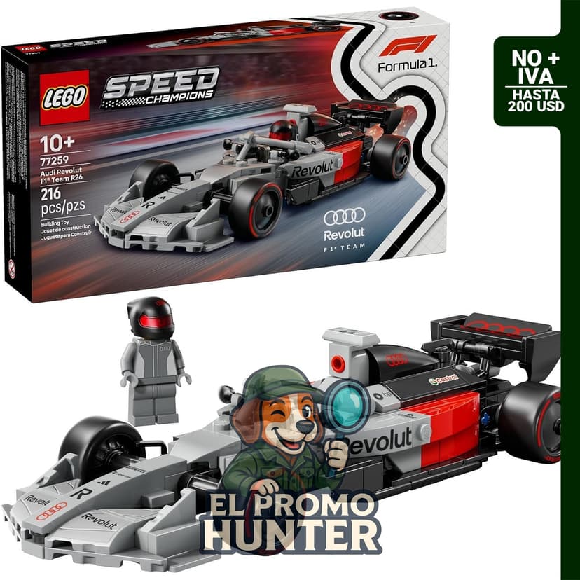 LEGO Speed Champions Audi Revolut F1 Team R26 Race Car 77259, juego de construcción de automóvil.