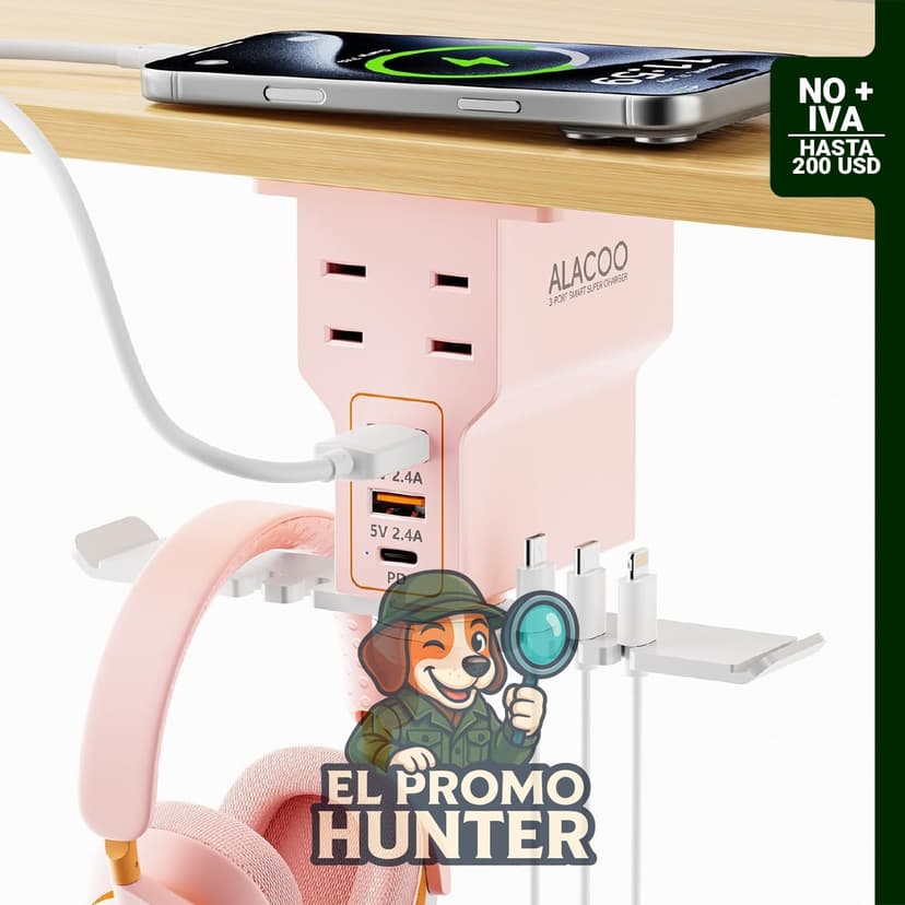 Gancho multifunción para colgar auriculares de escritorio ALACOO.