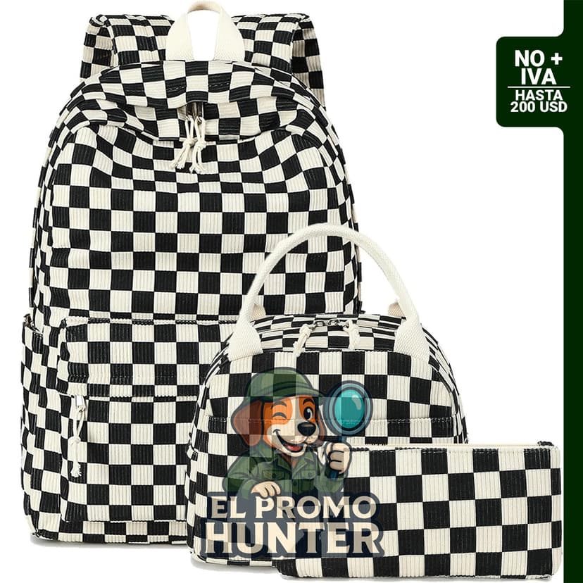 Bluboon Mochila escolar para portátil de 15 pulgadas, incluye bolsa para almuerzo y bolsa para lápices.