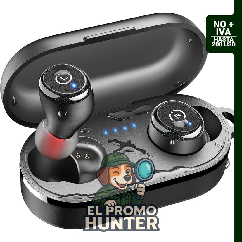 TOZO Auriculares inalámbricos T10 con graves estéreo y función de carga.