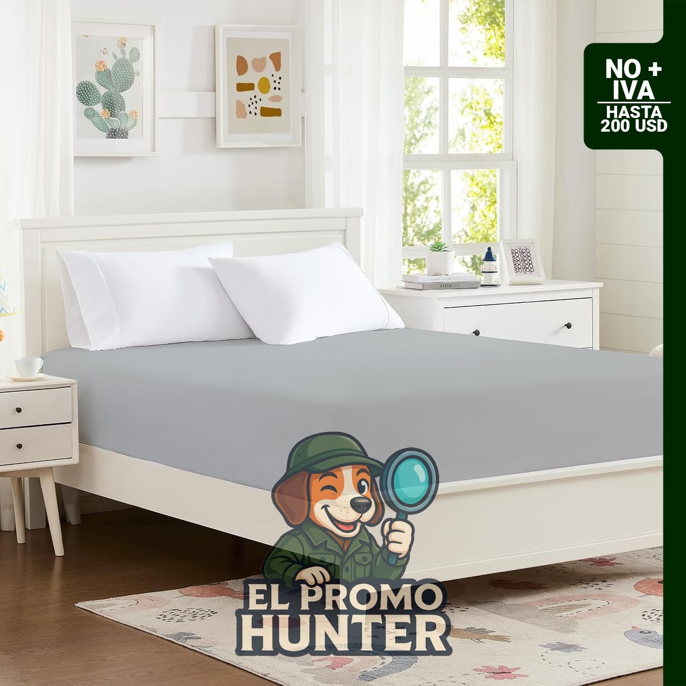 Hotella Sábana bajera ajustable 100% microfibra tamaño King, 198 x 203 cm, con bolsillo profundo para colchones de 15 a 36 cm.