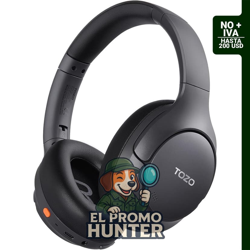 TOZO Auriculares inalámbricos HT3 con cancelación de ruido híbridos, duración de batería de 90 horas.