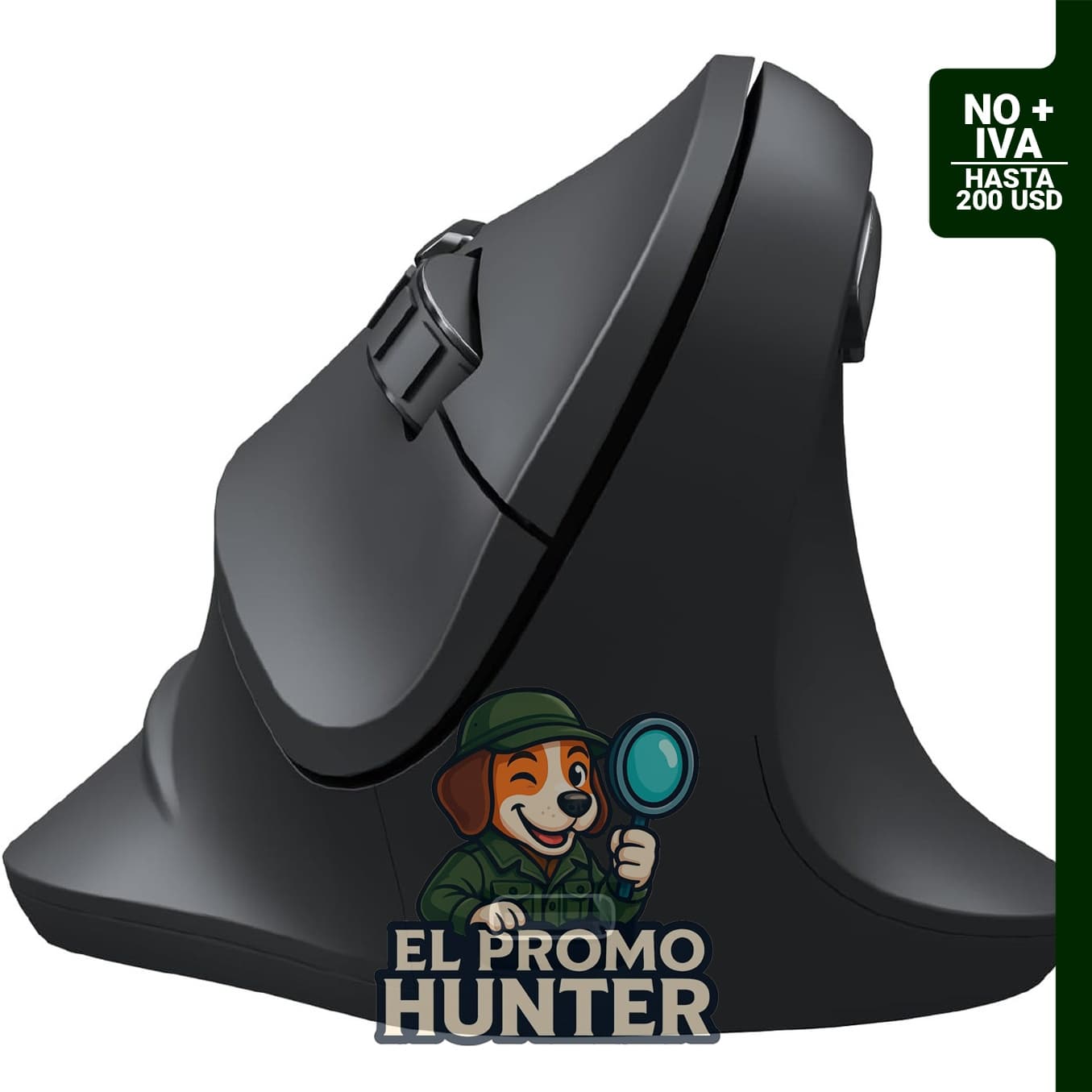 MOKURU Ratón ergonómico inalámbrico con conexión Bluetooth/2.4G y ajustes de DPI de 1000/1600/2400.