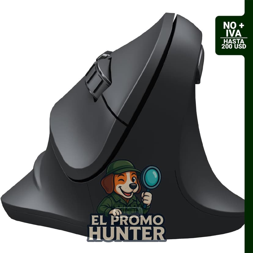 MOKURU Ratón ergonómico inalámbrico con conexión Bluetooth/2.4G y ajustes de DPI de 1000/1600/2400.