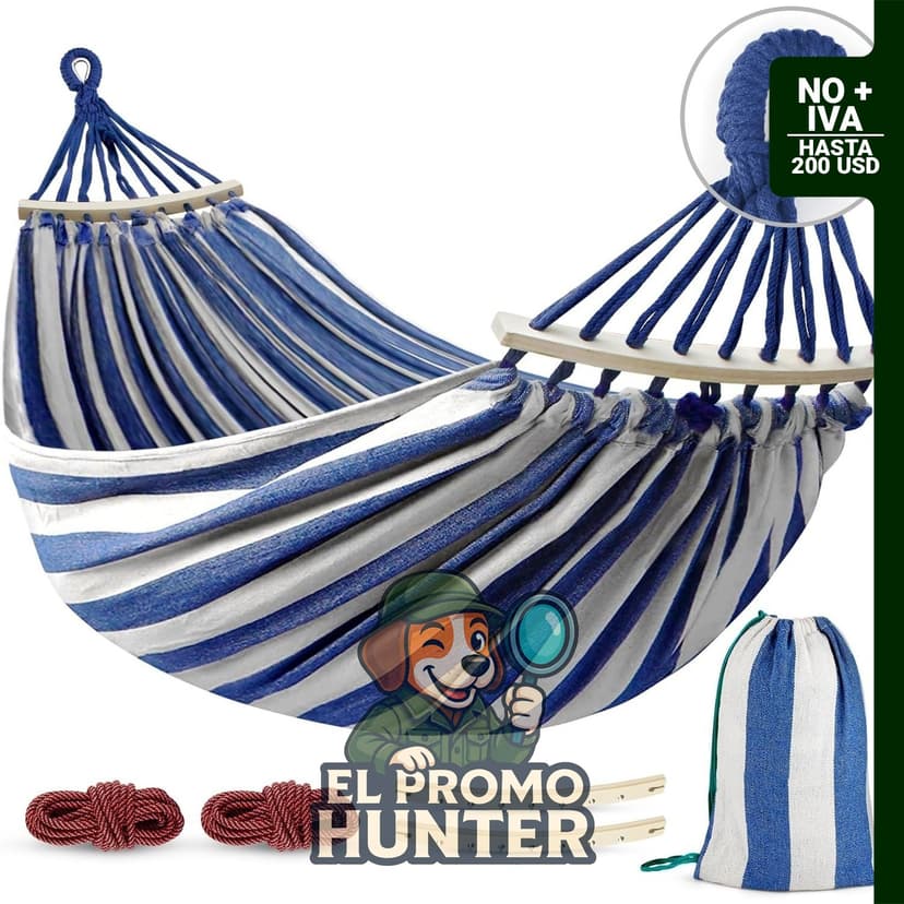 MOSFiATA Hammocks - Hamaca portátil mejorada para acampar, soporta hasta 250 kg, incluye correas de metal.