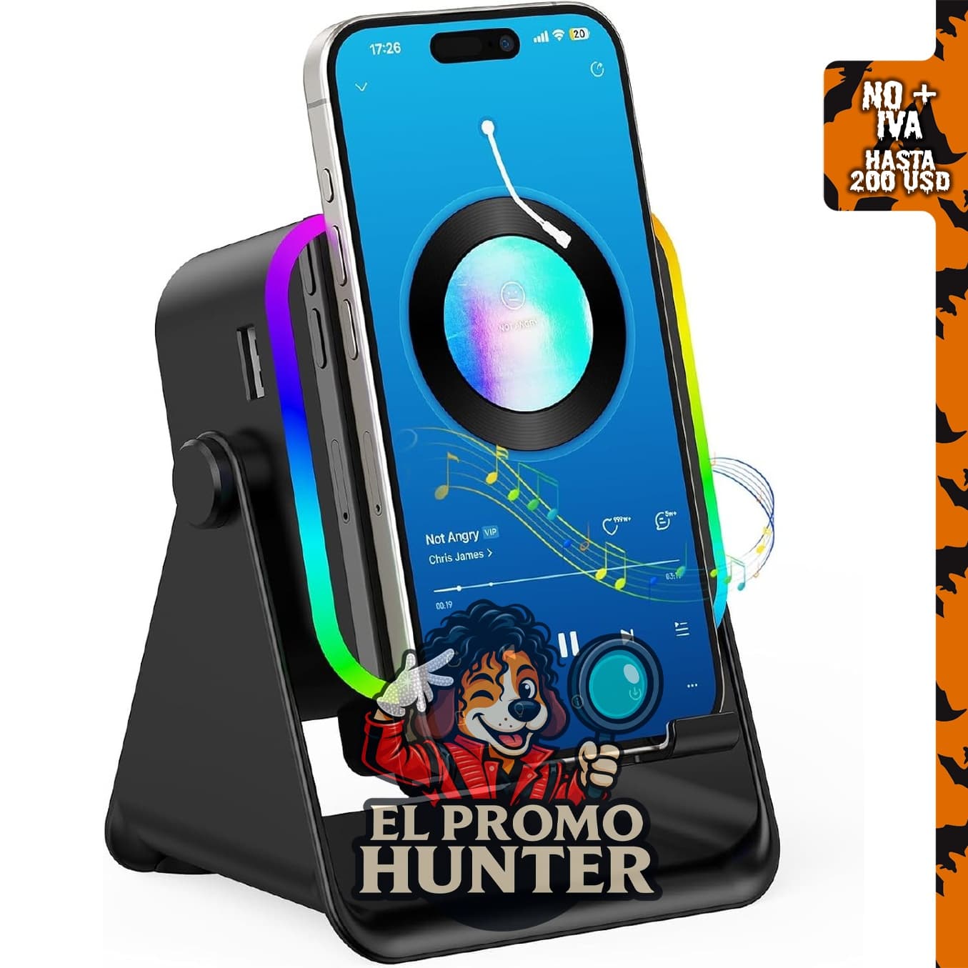 TARKARI Altavoz de inducción inalámbrico Bluetooth.