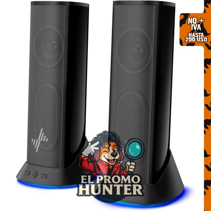 Nylavee altavoces RGB para computadora de escritorio.