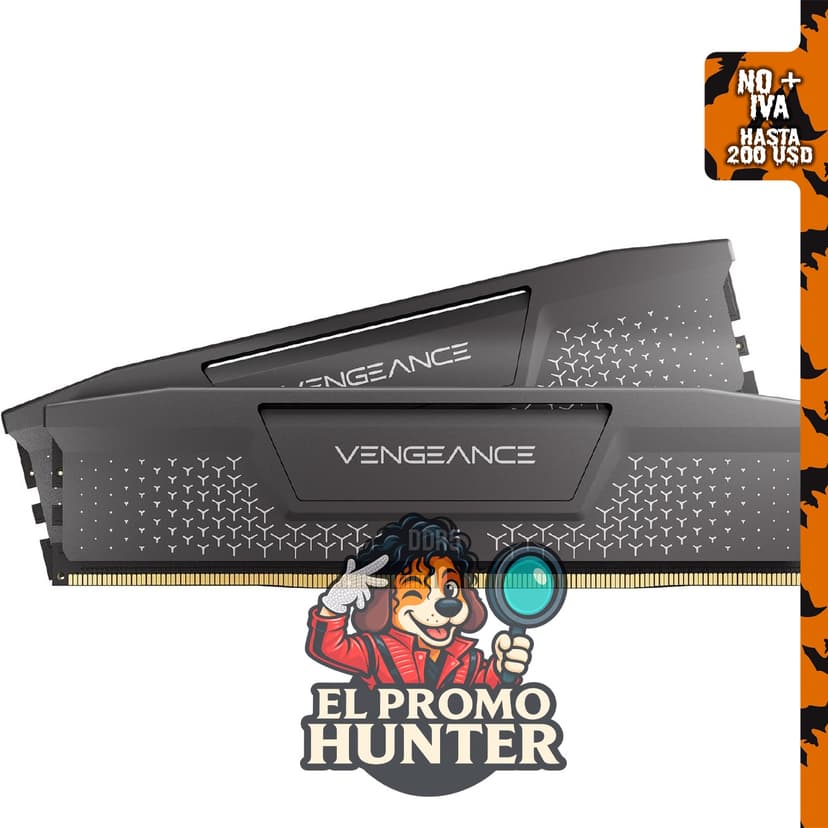 CORSAIR Vengeance RS DDR5 32 GB (2 x 16 GB) hasta 6000 MHz, compatible con AMD e Intel.
