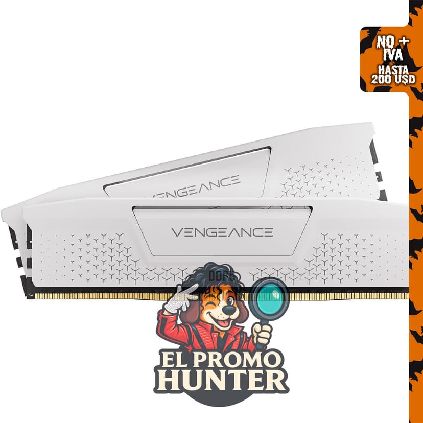 CORSAIR Vengeance RS DDR5 32 GB (2 x 16 GB) hasta 6000 MHz, compatible con AMD e Intel.