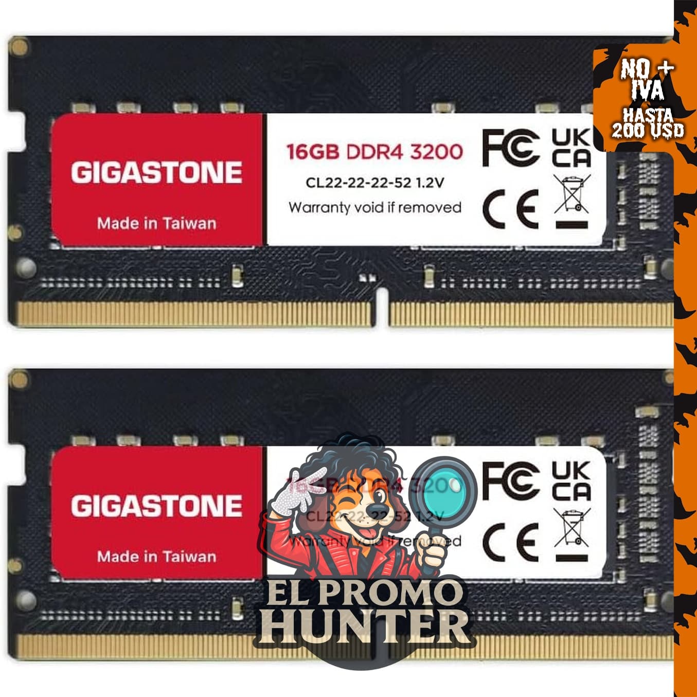 GIGASTONE Kit de 32 GB (2 x 16 GB) DDR4 3200 MHz SODIMM