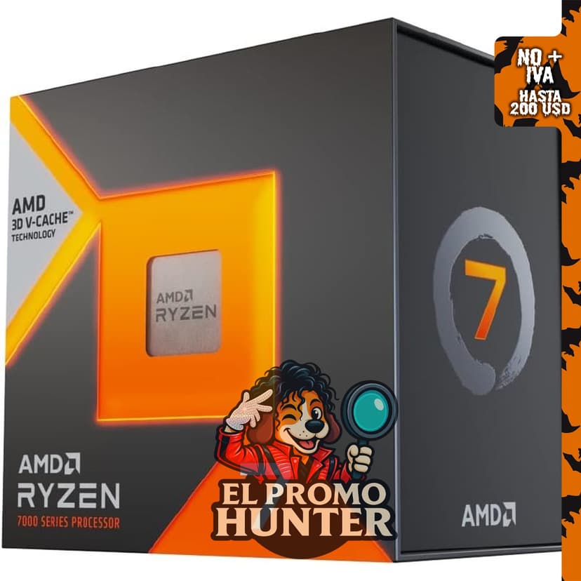 AMD Ryzen 7 7800X3D, procesador de escritorio de 8 núcleos y 16 hilos.