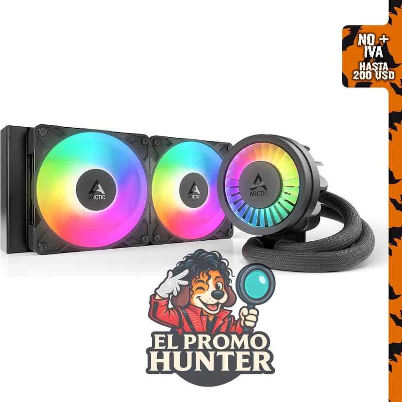 ARCTIC Congelador Líquido Freezer III Pro 240 A-RGB, enfriador de CPU AIO de 240 mm con radiador de 38 mm y bomba PWM.