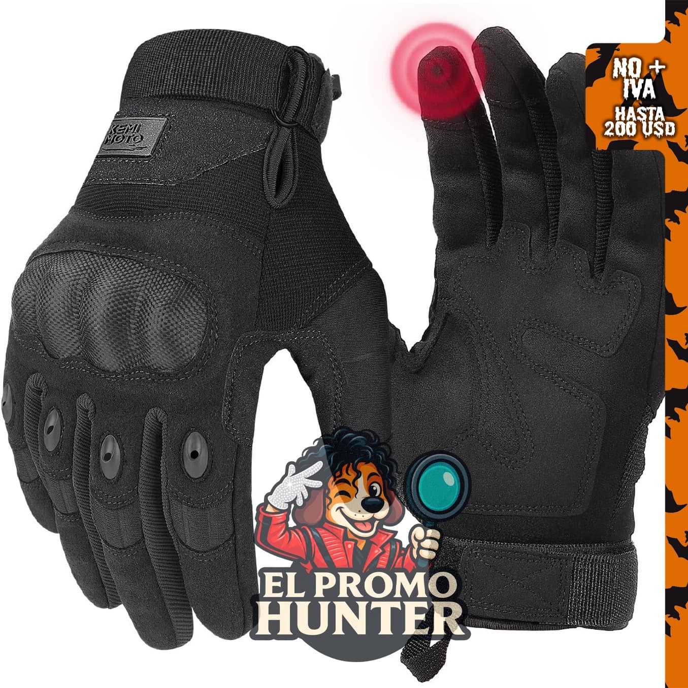 KEMIMOTO Guantes tácticos para hombres, con pantalla táctil, carcasa dura y acolchado de palma.