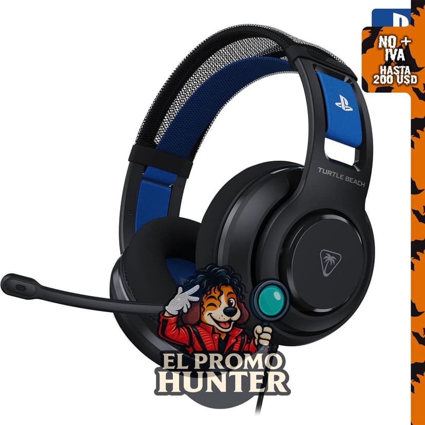 Turtle Beach Atlas 200 Auriculares Gaming con cable, licencia oficial para PlayStation, PS5, PS4, con controladores de 50 mm.