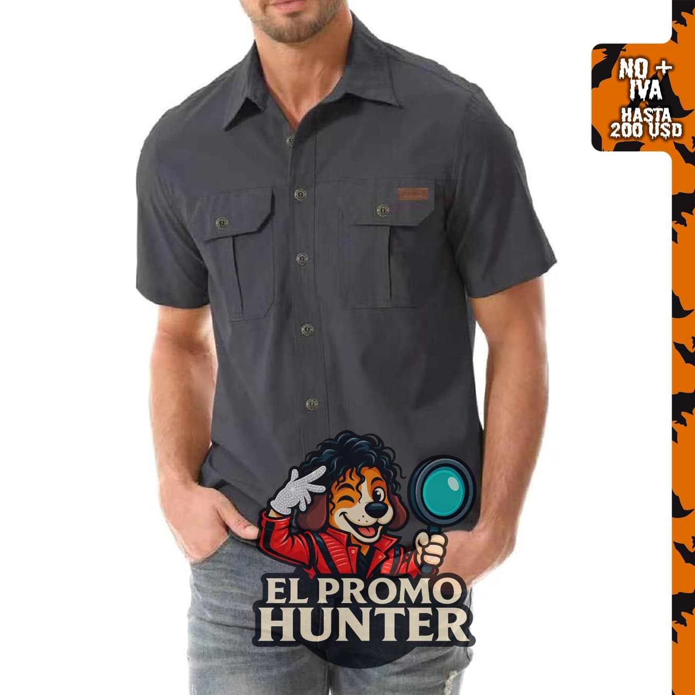 Camisas de manga corta Zyvrenix con botones y bolsillo para hombre.