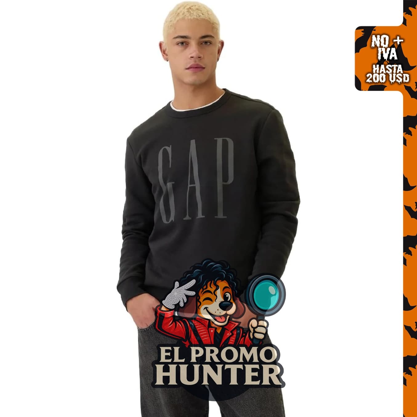 Sudadera de forro polar GAP con logotipo para hombre.