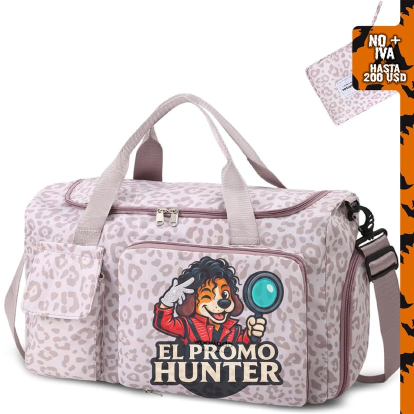 WOOMADA bolsa de viaje plegable con compartimento para zapatos y bolsillo para ropa húmeda.