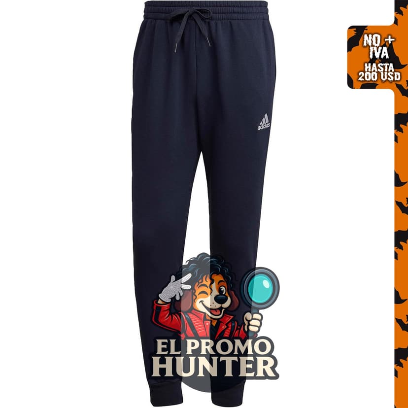 Pantalones cónicos regulares de forro polar Essentials para hombre de adidas.