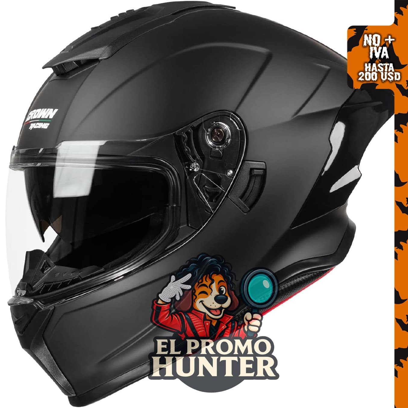 Casco de motocicleta de cara completa LW600, DOT.