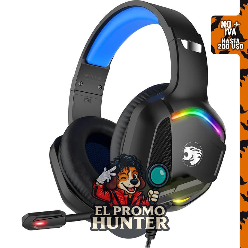 IMYB A36 Auriculares para juegos con micrófono estéreo para PC, PS5 y Xbox.