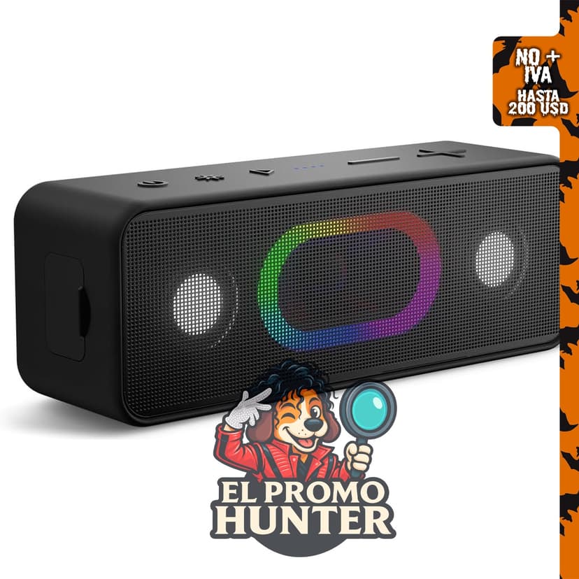 OHAYO Altavoz Bluetooth inalámbrico, IPX6 impermeable, emparejamiento TWS, 24 horas de reproducción.