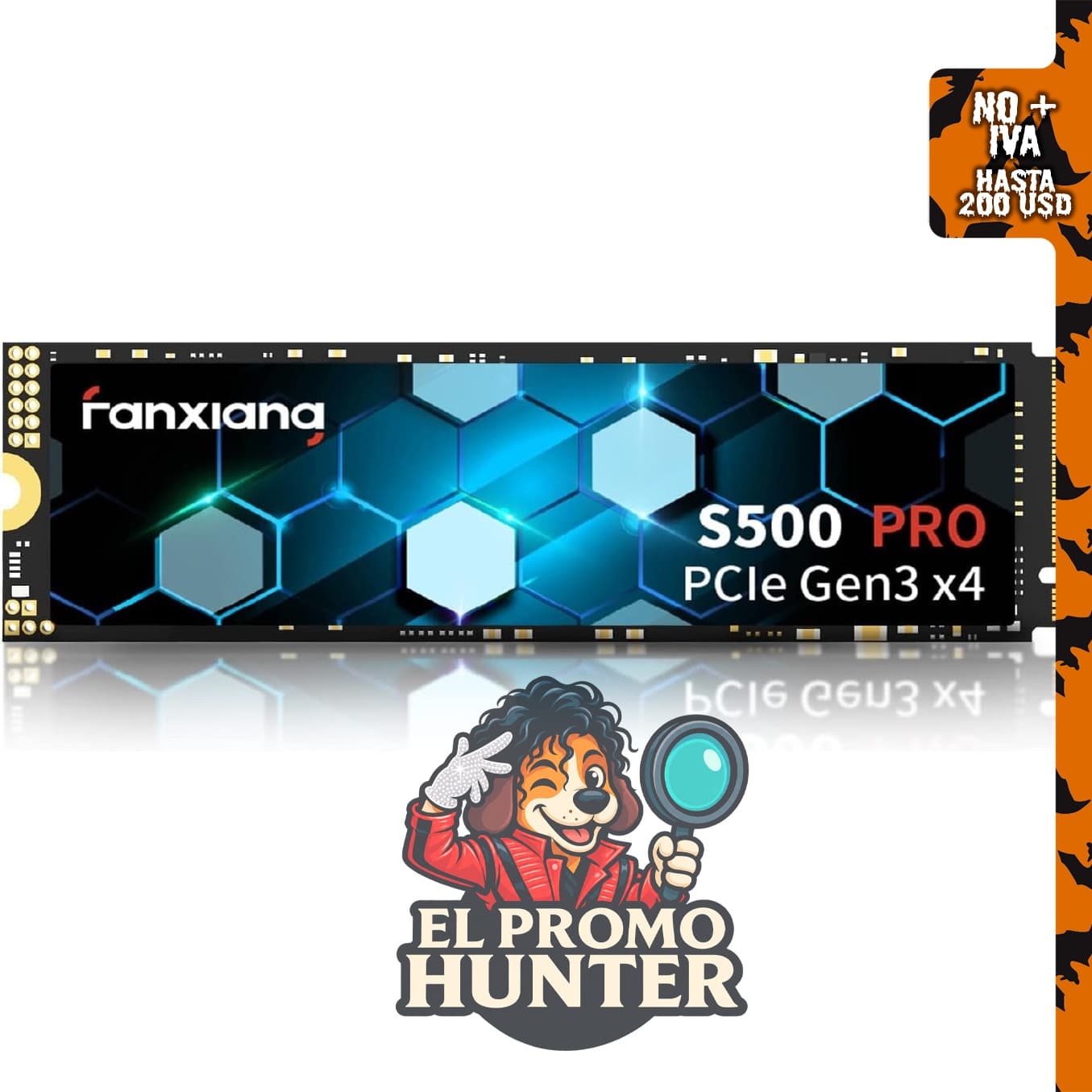 fanxiang S500 Pro 256GB NVMe SSD M.2 PCIe 3.0, unidad interna de estado sólido Gen 3x4 2280, hasta 3000 MB/s.