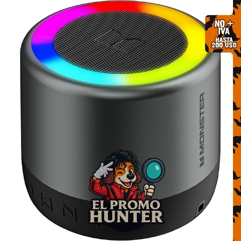 Monster Altavoz Bluetooth S270, altavoz portátil con sonido envolvente de 360°, Bluetooth 6.0, impermeable IPX6.