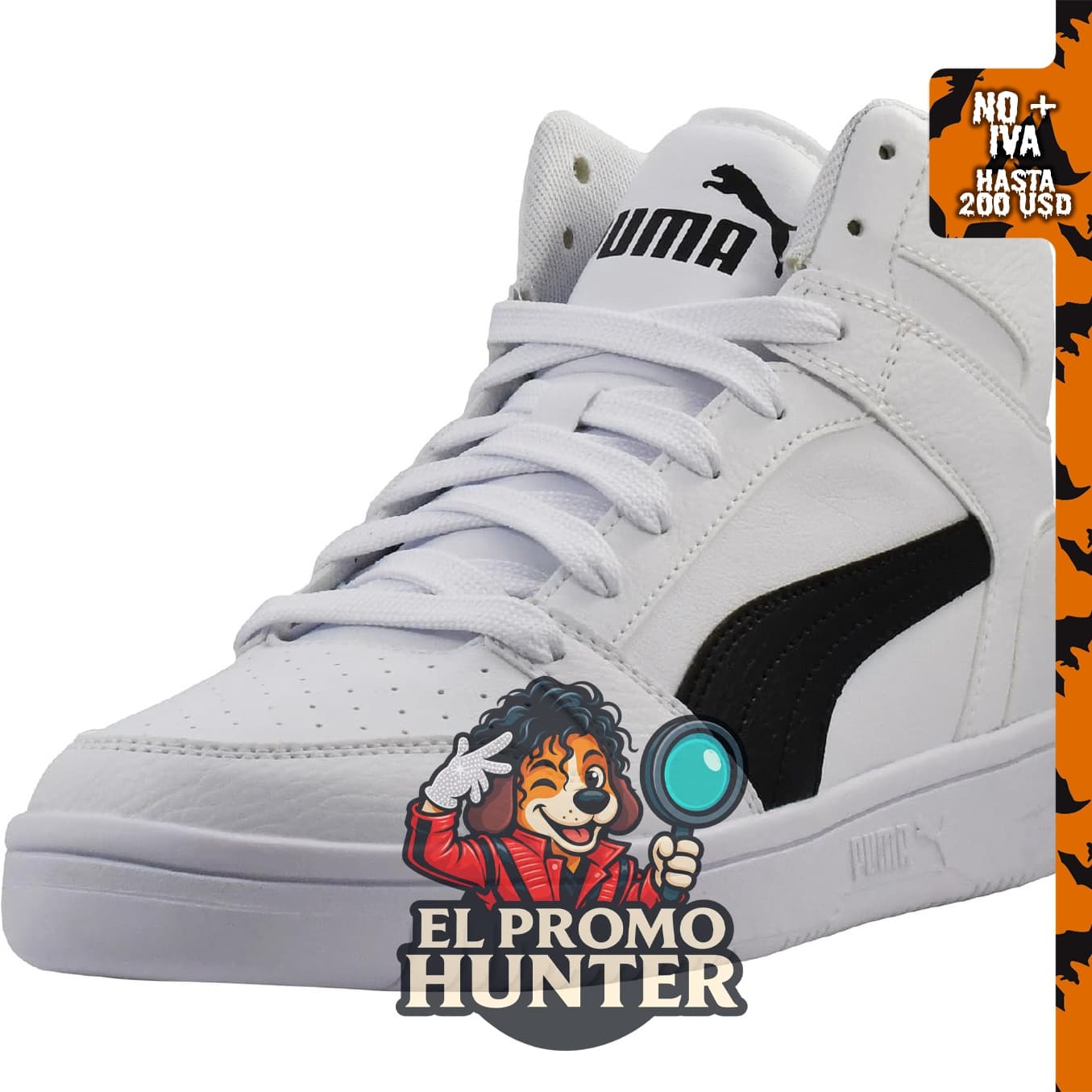 PUMA Hombres Rebound Layup Rcl High Sneakers, zapatos casuales en color negro y azul.