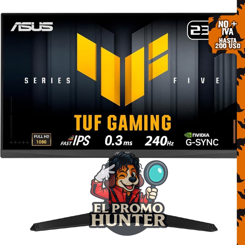ASUS TUF Gaming Series 5 VG249QML5A - Monitor de 23.8" (60.4 cm) 1080P, Fast-IPS, 240Hz, 0.3ms, compatible con G-SYNC y FreeSync Premium.