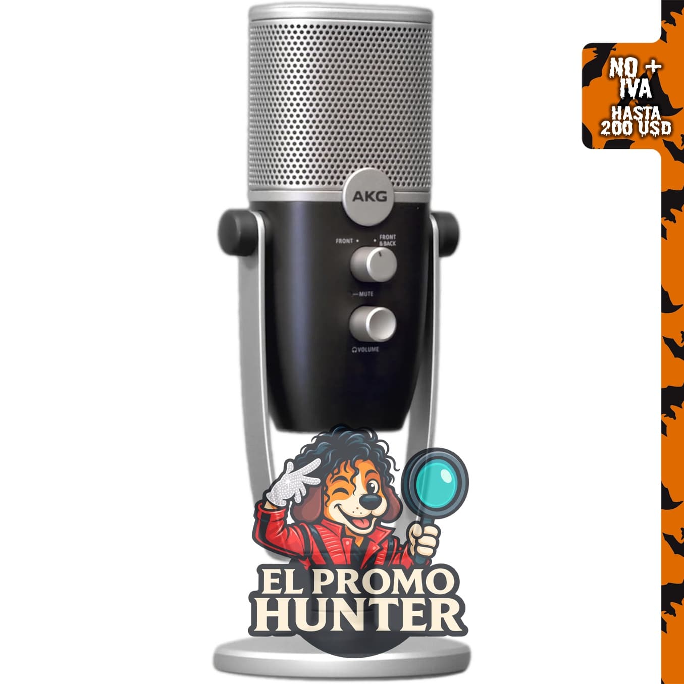 AKG Pro Audio Ara - Micrófono de condensador USB-C con modos de captura de audio de doble patrón.