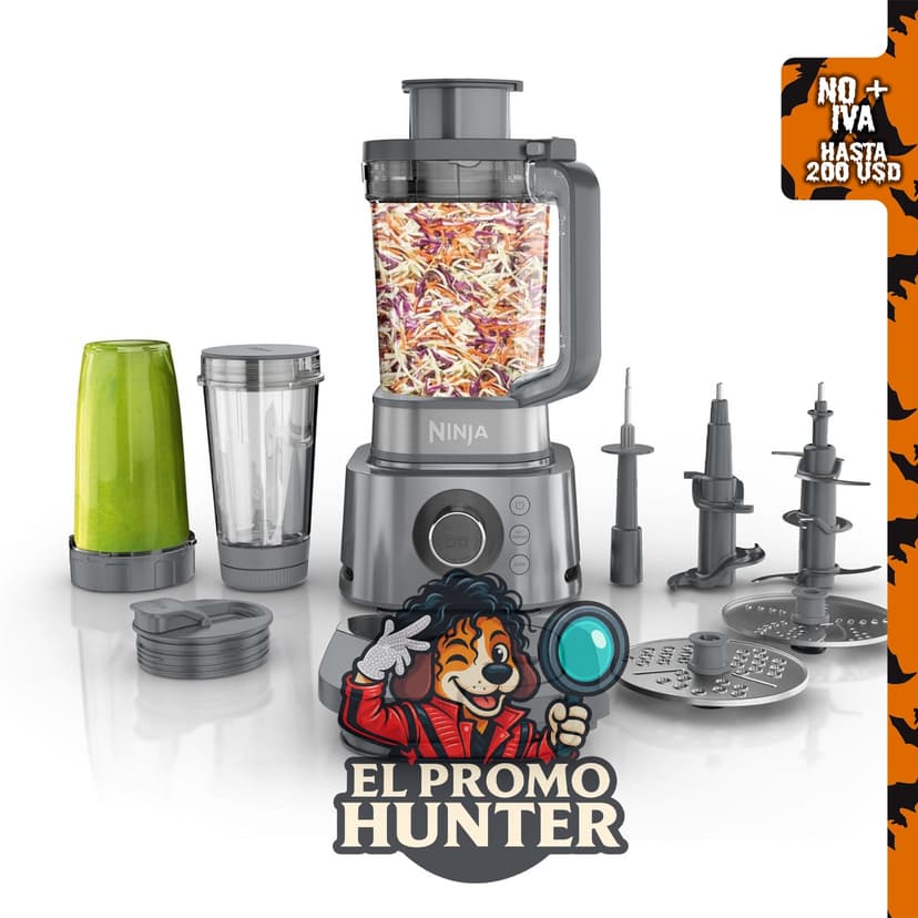 Ninja Combo de licuadora y procesador de alimentos, sistema Foodi Power, 6 funciones, jarra de 72 oz.
