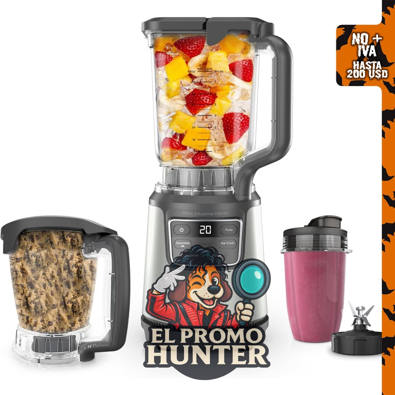 Ninja BlendPro sistema de cocina, licuadora de 72 oz (2.13 L), procesador de 5 funciones.