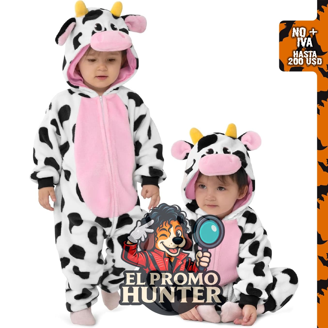 Disfraz de Halloween para bebé tipo animal con capucha, overol para fiestas de disfraces.