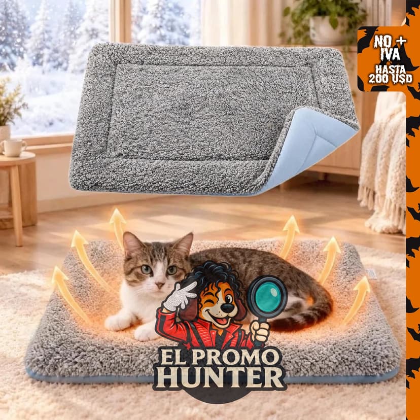 Tapete reversible para cama de gato de ketianxia, con seda fría al tacto y forro polar.