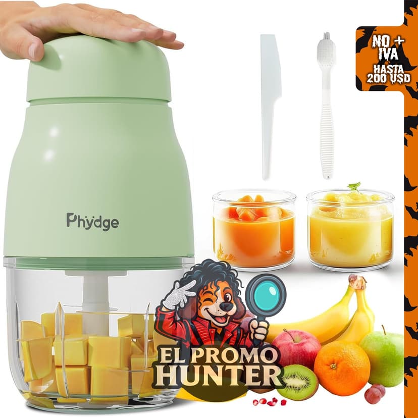 Procesador de alimentos para bebés de 10 oz con 8 cuchillas, cuenco de vidrio sin BPA.