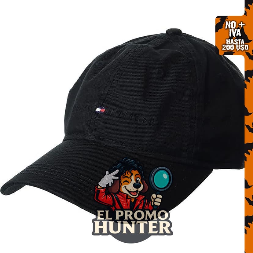Gorra de béisbol ajustable de algodón con logo de Tommy Hilfiger para hombre.