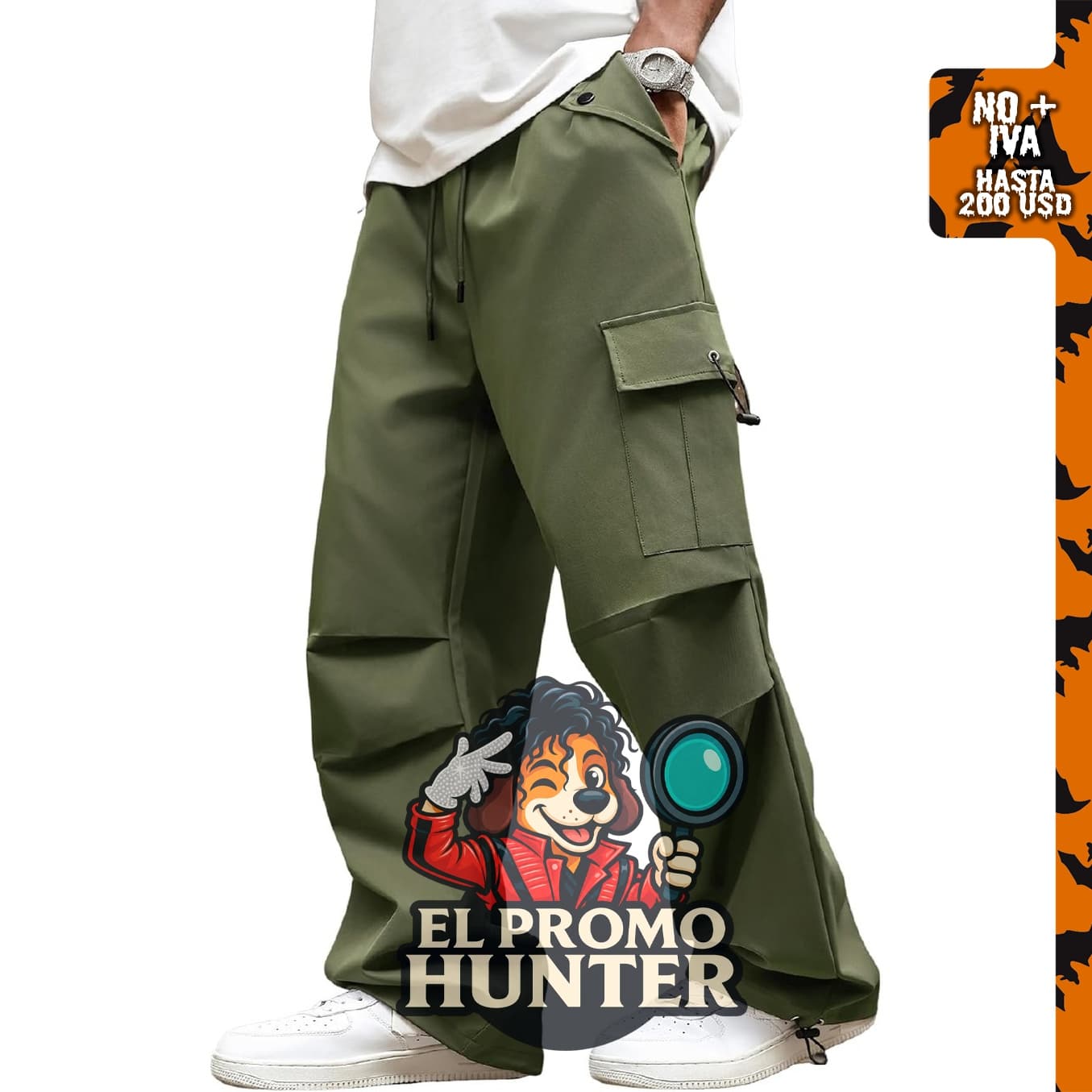 ZAFUL Pantalones Cargo Holgados para Hombre, joggers elásticos con múltiples bolsillos.