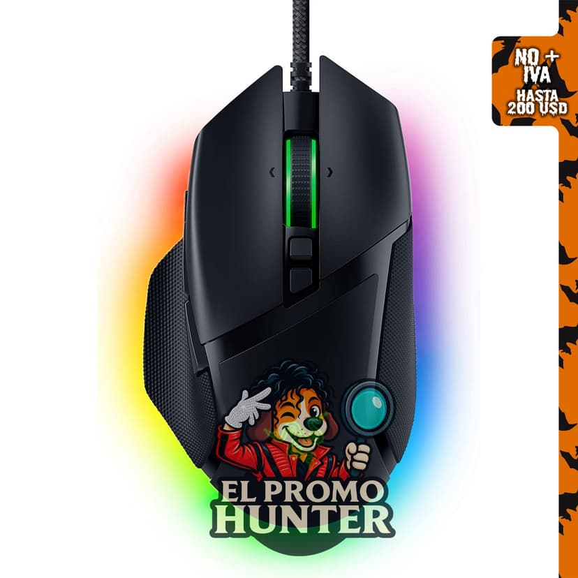 Razer Basilisk V3 Mouse Gaming Ergonómico con RGB Personalizable, Cableado, Color Negro