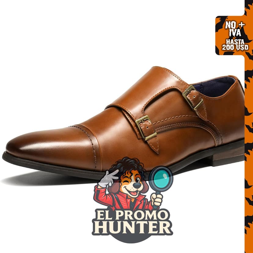 Bruno Marc mocasines de vestir para hombre con correa de monje.