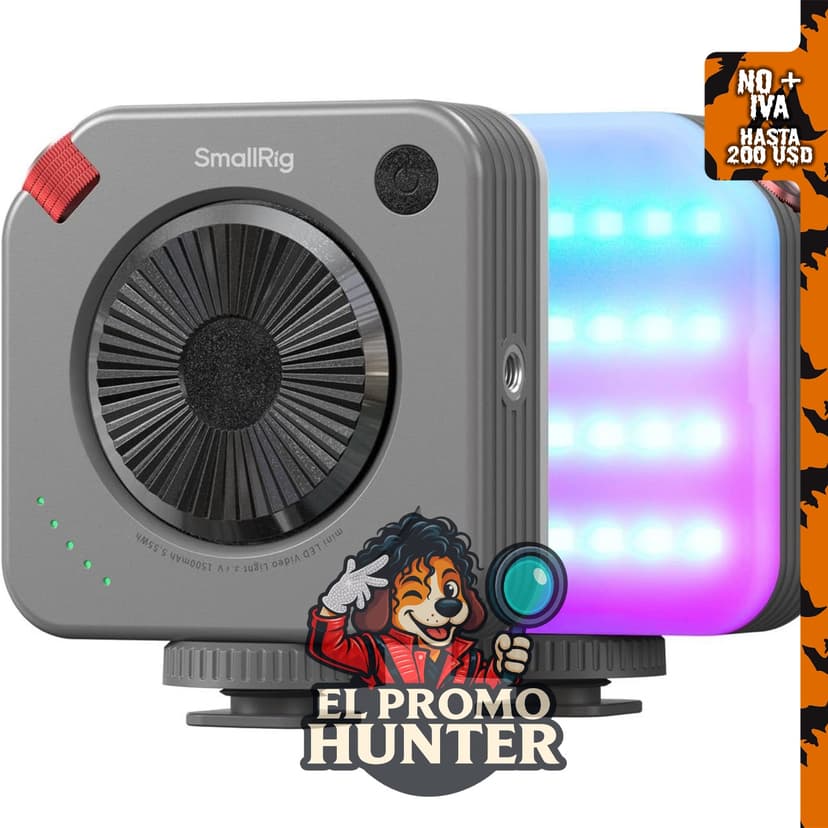 SMALLRIG P108 Neo Mini RGBWW LED, luz de video y relleno para cámara.