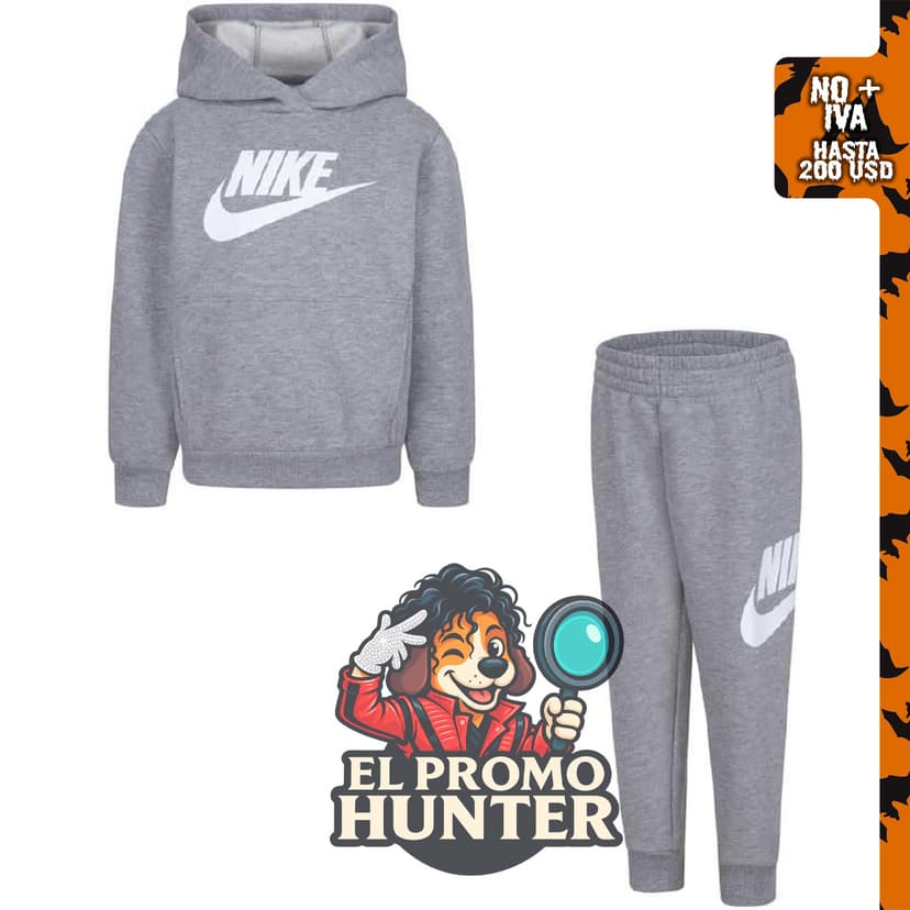 Nike Sportswear Club - Conjunto de sudadera con capucha y pantalones deportivos de forro polar.
