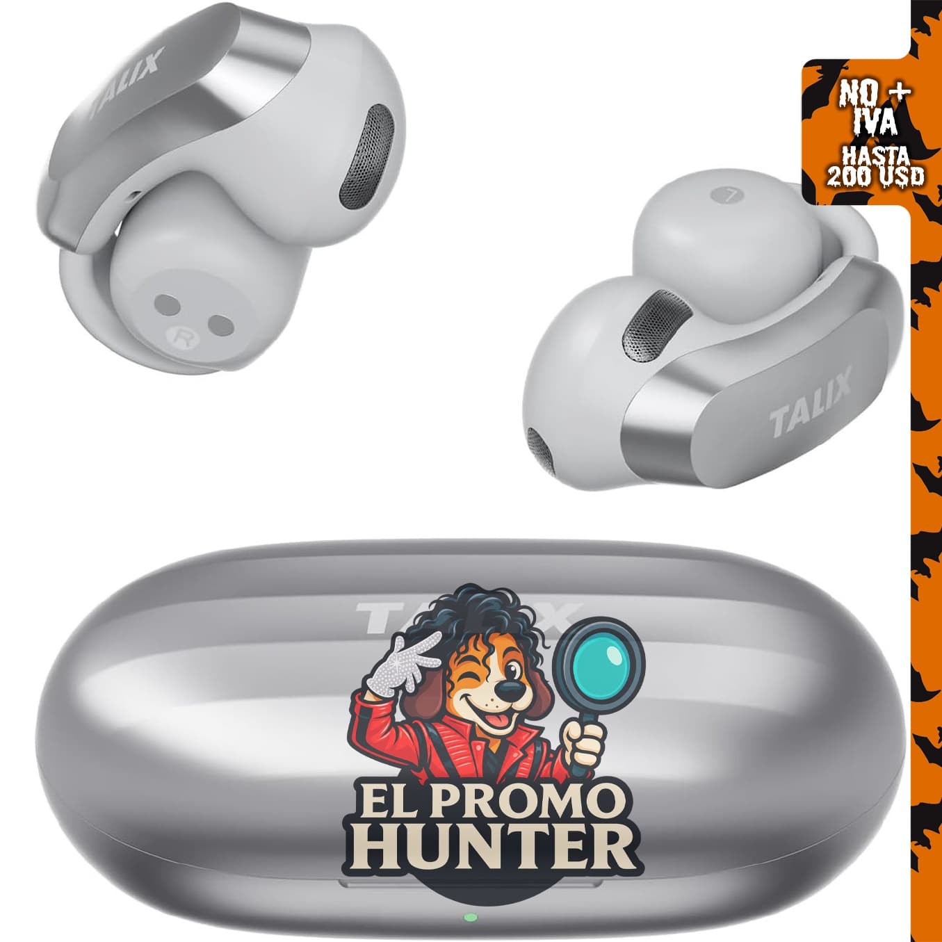 Auriculares inalámbricos Bluetooth con clip de oreja abierta AuraHalo.