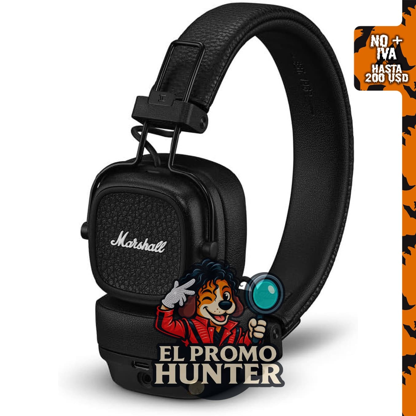 Marshall Major V - Auriculares inalámbricos con Bluetooth para llevar en la oreja.